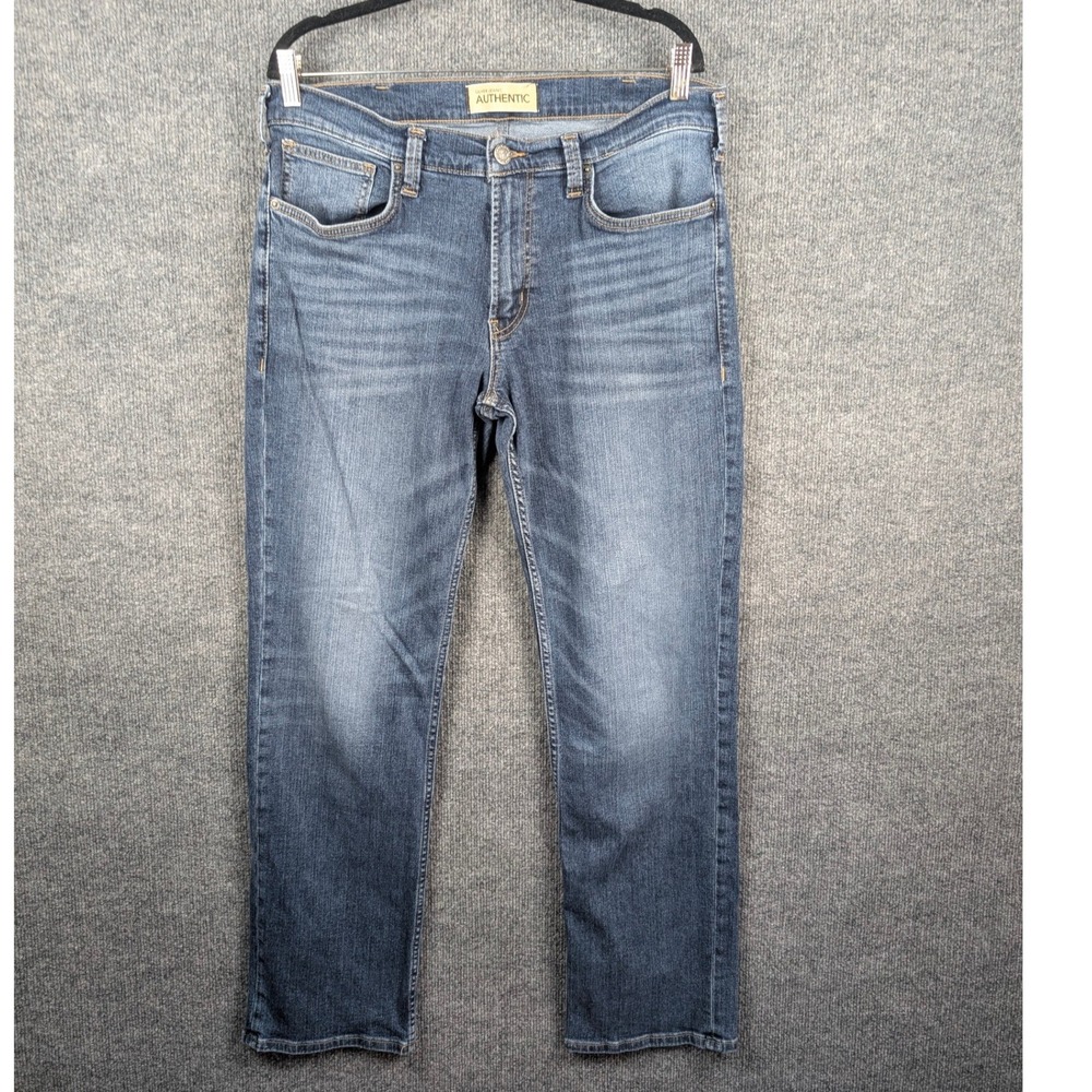 Silver Jeans Co Authentic The Relaxed Straight Leg Blue Denim 34x32